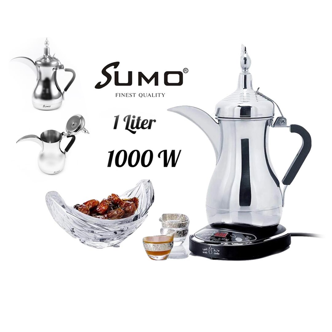 Sumo Electric Arabic Coffee Maker: 800ml Capacity, Stainless Steel, Keep Warm