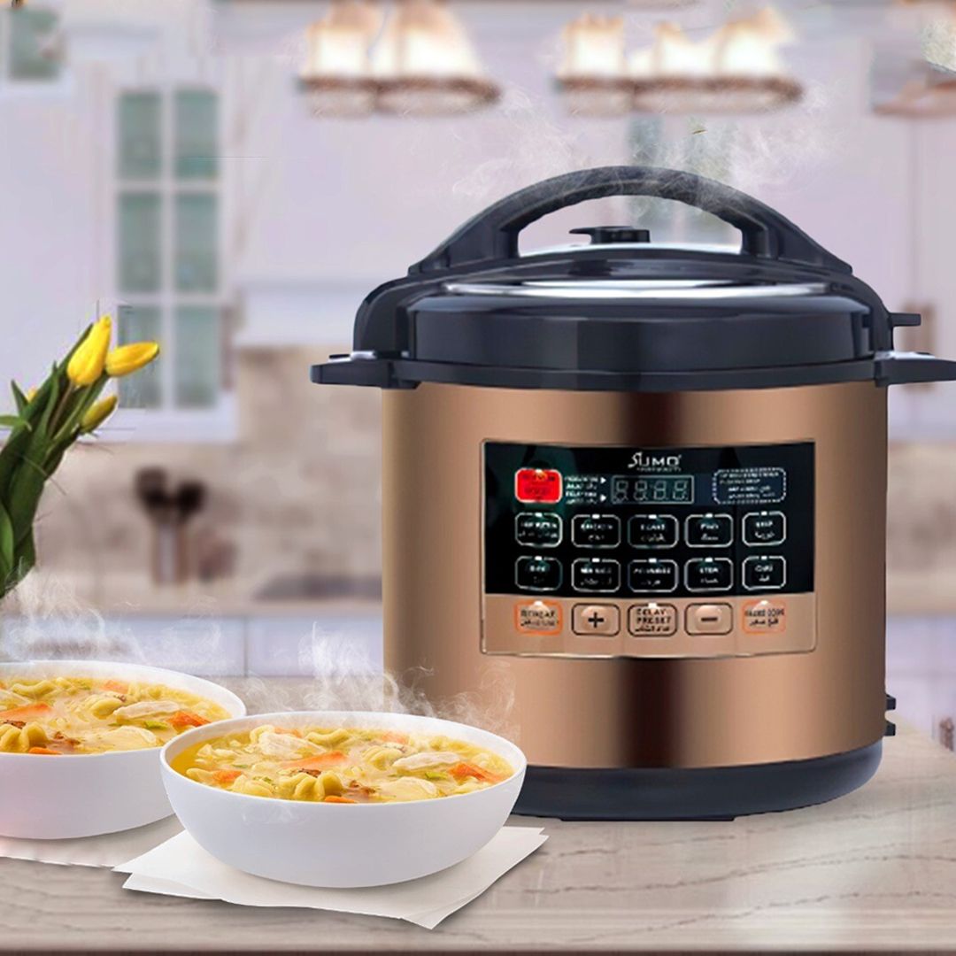 Premium Stainless Steel Electric Pressure Cooker - 12 Quart Capacity, 8-in-1 Multi-Cooker
