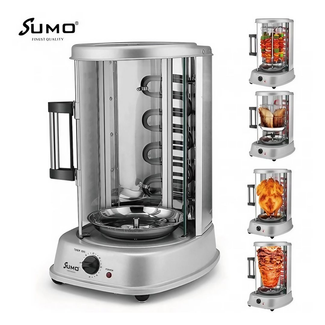 Sumo 3-in-1 Vertical Rotisserie Grill: 1500W, 25-Liter Capacity for Healthy Cooking