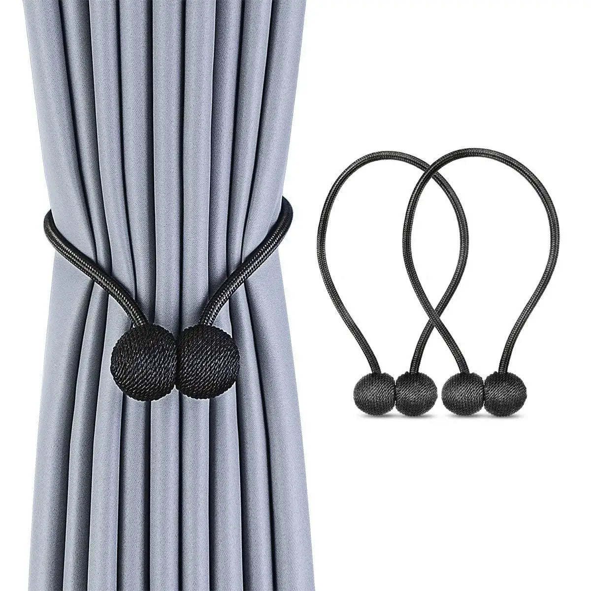 قابض ستائر مغناطيسي أنيق وثابت للحوامل والستائر المنزلية