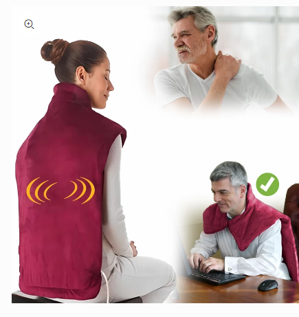وسادة التدفئة العلاجية للرقبة والكتفين والظهر – ComfortHeat Pro
