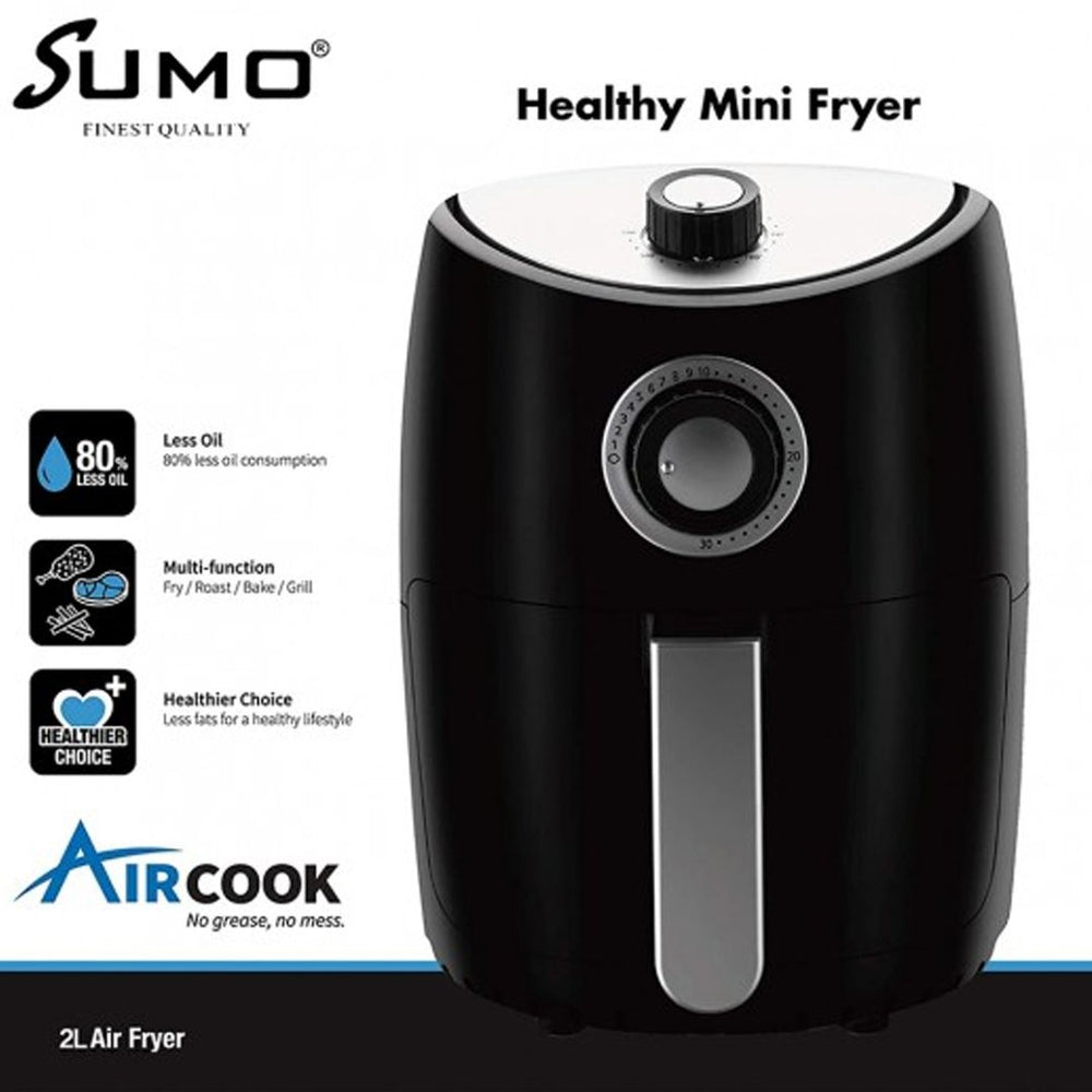 مقلاة هوائية صحية Sumo SM-820 سعة 2 لتر وقوة 1000 واط لطهي صحي بدون الشعور بالذنب