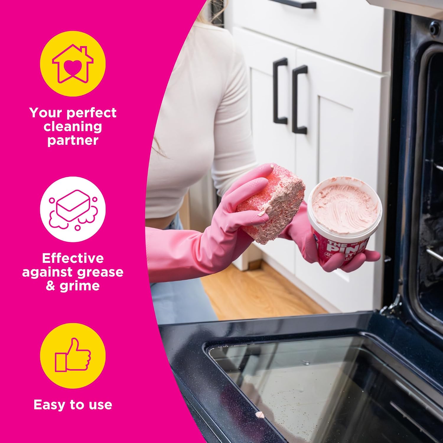 معجون التنظيف المعجزة بينك ستاف مع إسفنجة سكويزي الفاعلة