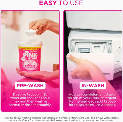 طقم مزيل البقع المعجزة بينك ستاف للغسيل مسحوق أوكسي وبخاخ