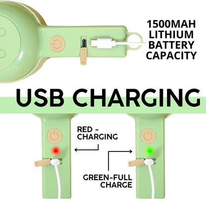 قاطع خضار كهربائي محمول متعدد الوظائف مع شفرات ستانلس ستيل