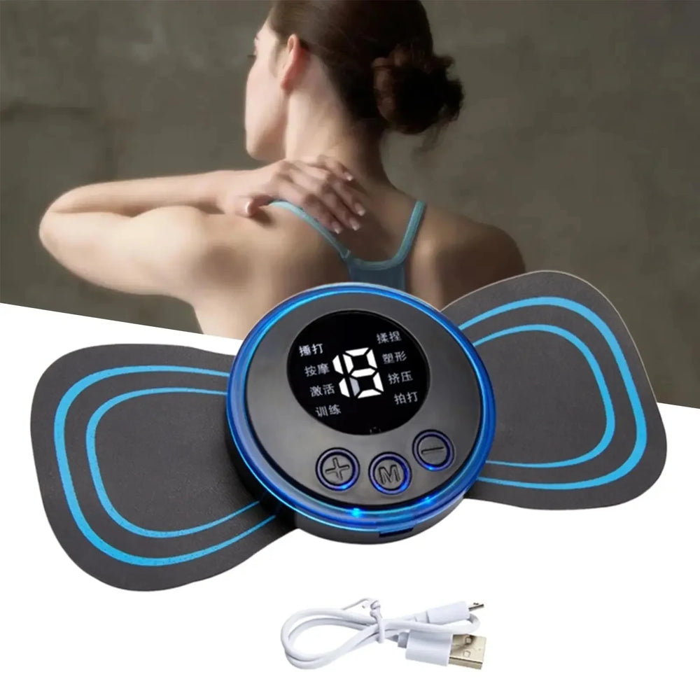 مدلك الرقبة الذكي المحمول بتقنية EMS – استرخِ في أي وقت وأي مكان
