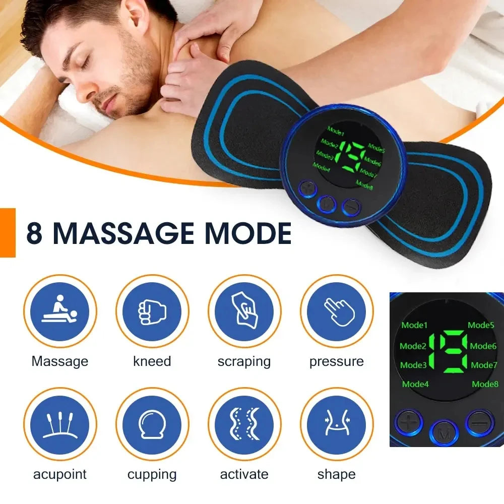 مدلك الرقبة الذكي المحمول بتقنية EMS – استرخِ في أي وقت وأي مكان