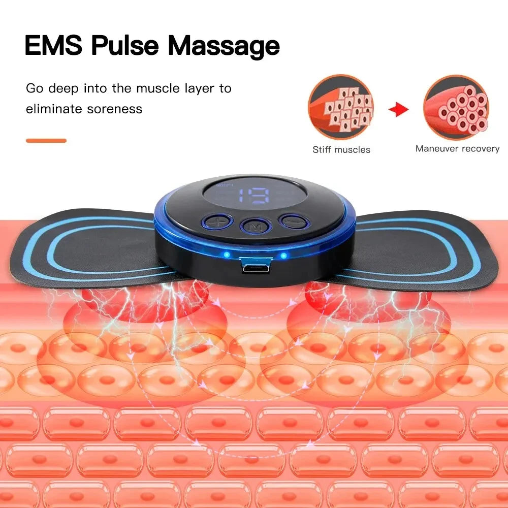 مدلك الرقبة الذكي المحمول بتقنية EMS – استرخِ في أي وقت وأي مكان
