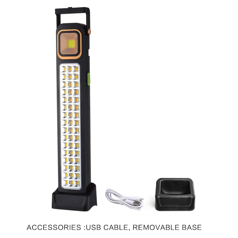 مصباح طوارئ LED فائق السطوع وقابل للشحن للرحلات والتخييم