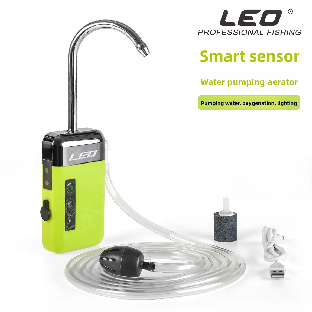 مضخة هواء للحوض محمولة قابلة للشحن ببطارية طويلة العمر ومصباح