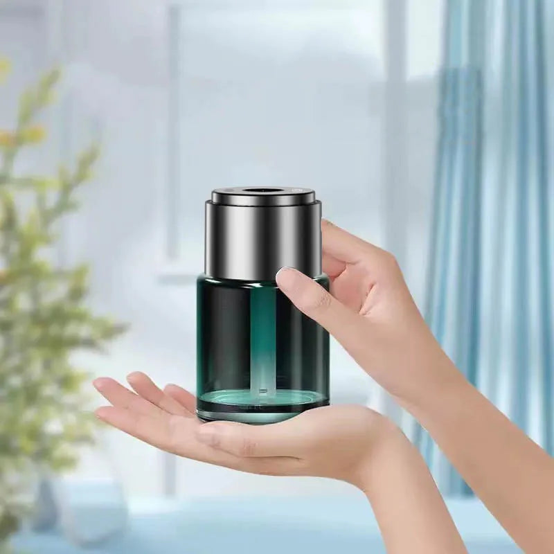 ✨ معطر سيارة فاخر بتصميم زجاجي أنيق – سعة كبيرة وشحن تايب سي لتجربة راقية تدوم ✨