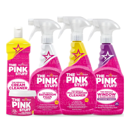 حزمة التنظيف الوردية المعجزة بمعجون وبخاخات متعددة الاستخدام