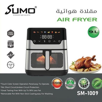Sumo Dual Basket 12L Digital Air Fryer - 2200W Healthy Cooking Power